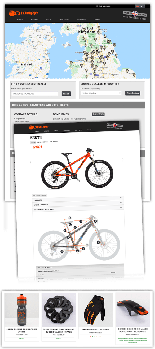 Orange Bikes Online Shop and Factory System