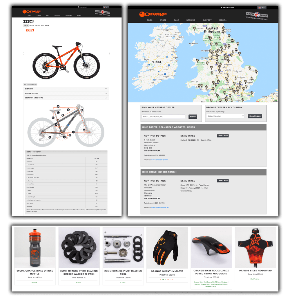 Orange Bikes Online Shop and Factory System