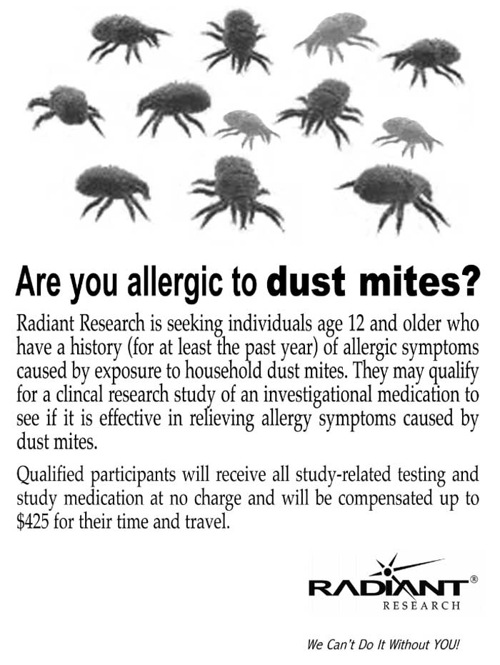 Dust Mite Allergy St. Louis MO (Clinical Trial 21712)