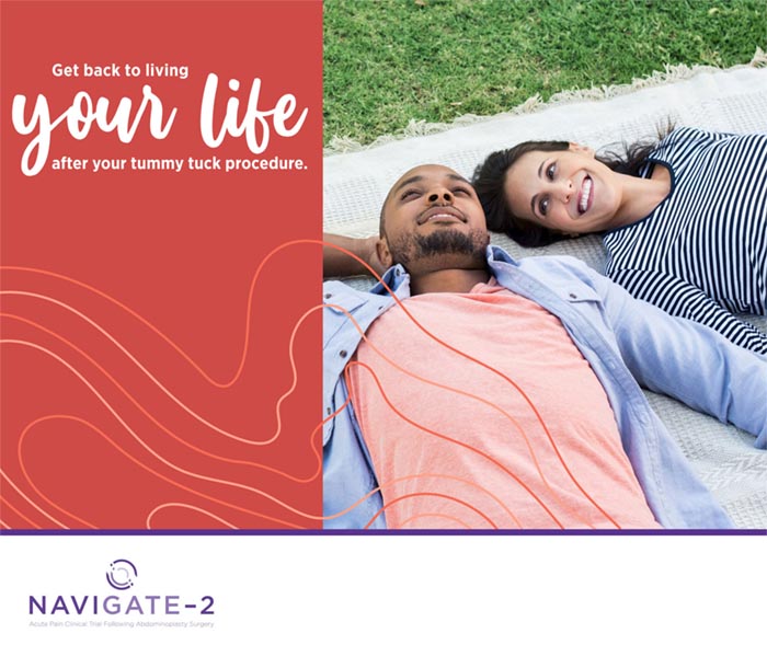 Tummy Tuck PostOp Pain Salt Lake City UT (Clinical Trial 50904)