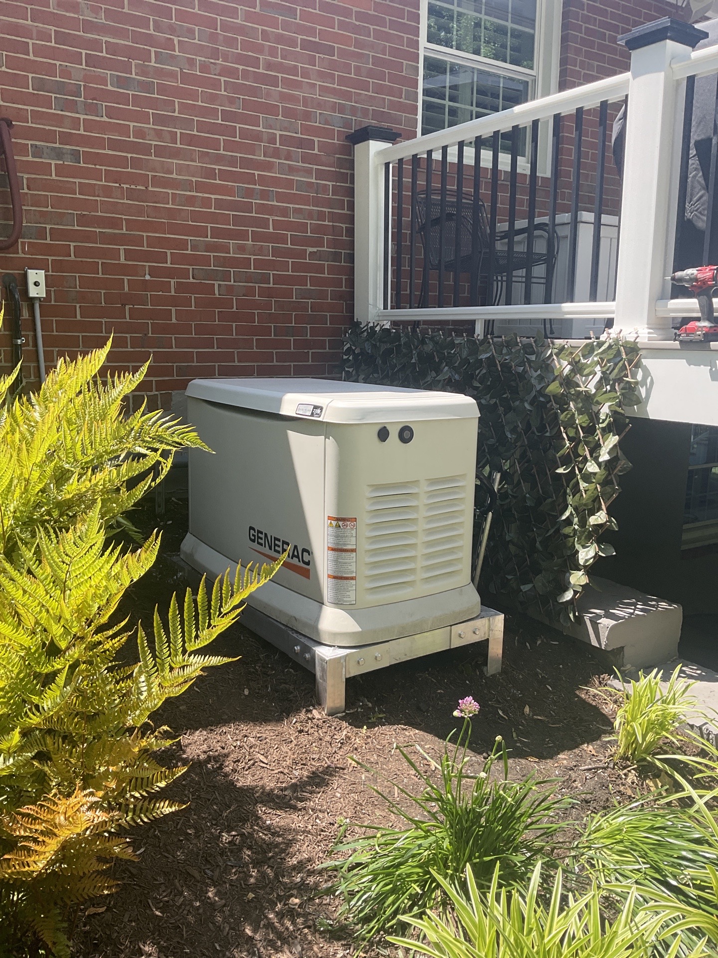 Aluminum Generator stand installed