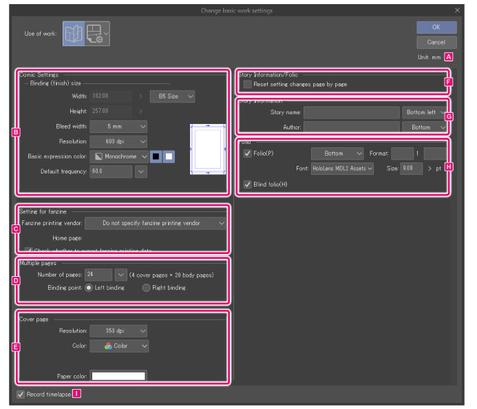 CLIP STUDIO PAINT Instruction manual Change basic work settings