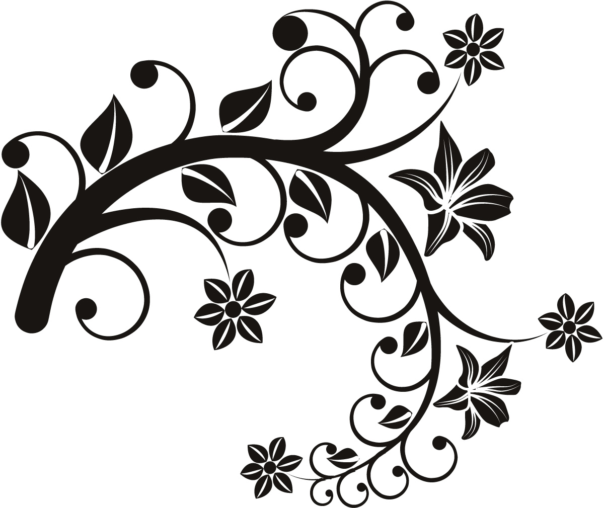 Floral Wall Sticker ClipArt Best