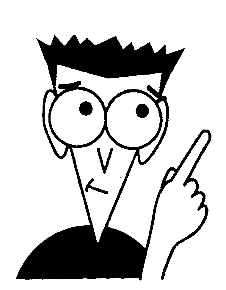 HEAD & SHOULDERS OF MAN,CARTOON & HAND,POINTING FINGER by
