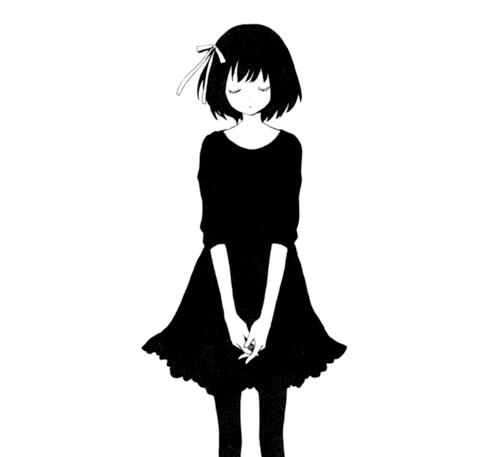 Black and White anime manga anime love sad anime sad anime girl