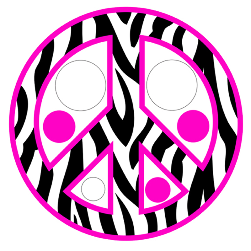 Pink Zebra Peace Sign ClipArt Best