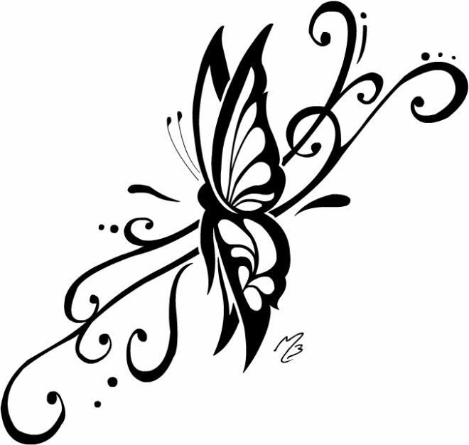 Tribal Butterflies Drawings ClipArt Best