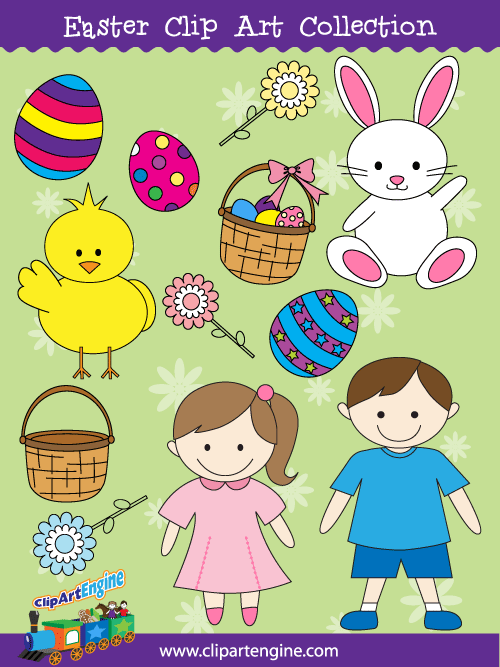 Easter Clip Art Collection for Personal and Commercial Use