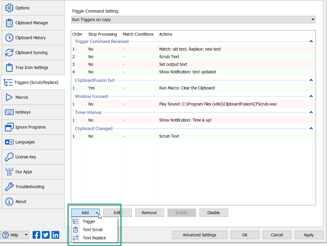 Triggers and Macros Help Guide • Help Guide • ClipboardFusion by Binary