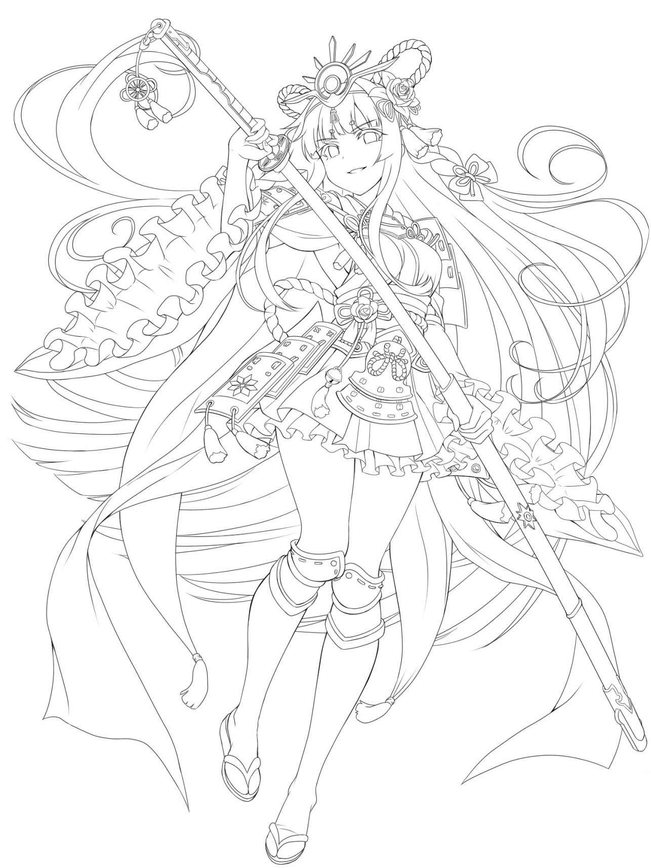 ミクちゃんのフリー線画 - Ibispaint 大公開！】アートディレクターのお仕事内容Vol.2 ラフ修正～線画制作 | イラスト・マンガ描き方ナビ
