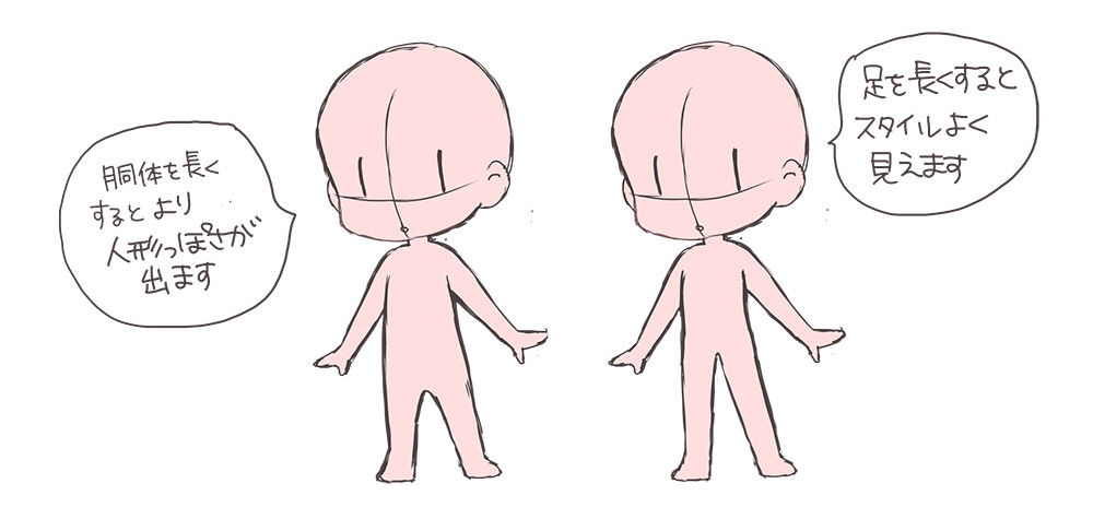 大きい手足と直線的なラインでスタイリッシュに！4頭身のデフォルメキャラクターの描き方 | いちあっぷ 誰でも描ける！ミニキャラ・チビキャラのコツ | イラスト・マンガ描き方ナビ