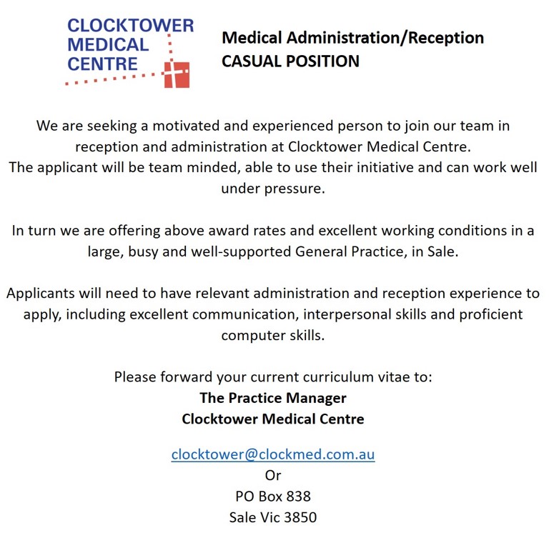 CAREERS Clocktower Medical Centre