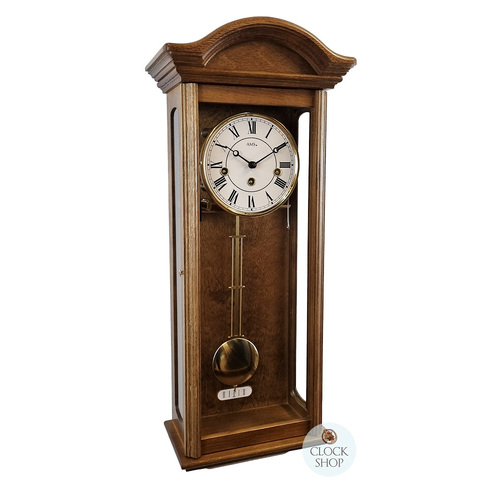 64cm Oak 8 Day Mechanical Chiming Wall Clock By AMS Clock Shop Australia
