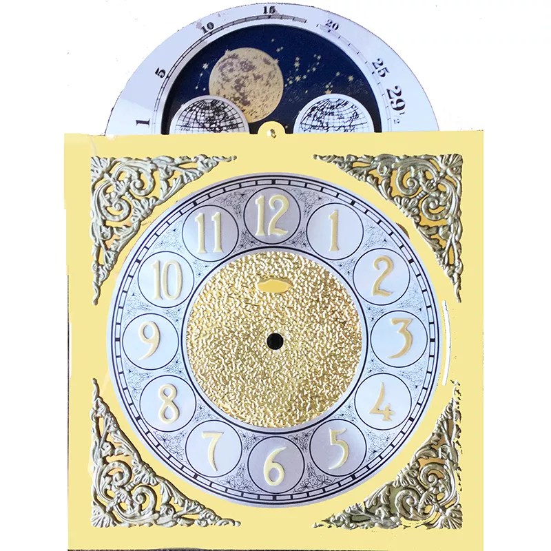 1151053 Grandmother Clock MoonDial 9 7/8 x 13 Clockworks Clockworks