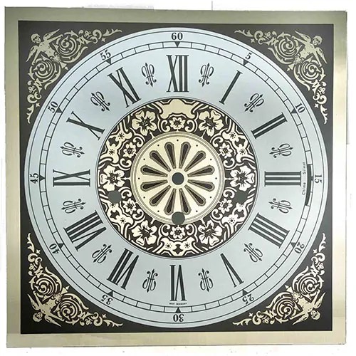 Square Metal Clock Dial Roman or Arabic Clockworks Clockworks