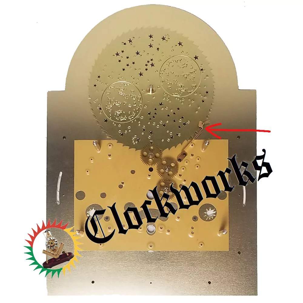 Grandfather Clock Moon Gear Installation Lunar Phase Clockworks