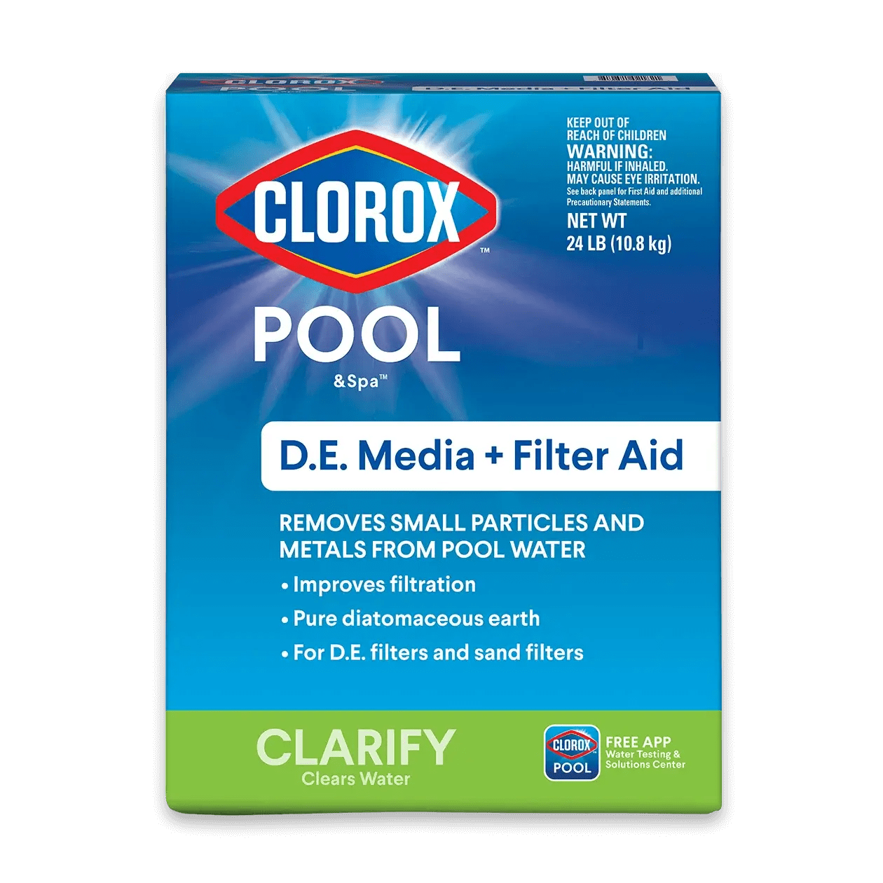 D.E. Media + Filter Aid Clarifiers + Solutions Clorox® Pool&Spa™