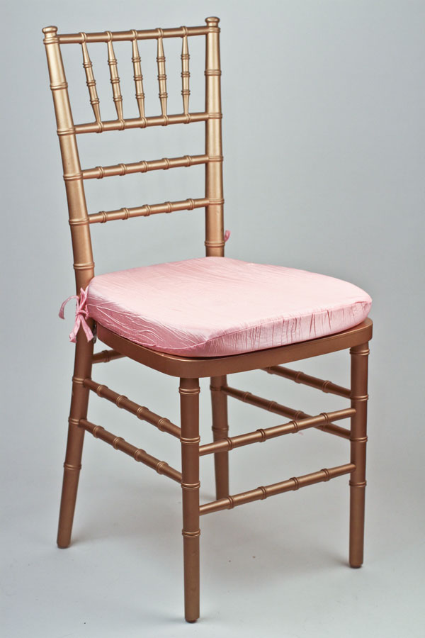 Pink Crinkle Taffeta Chair Pad Cover Cloth Connection