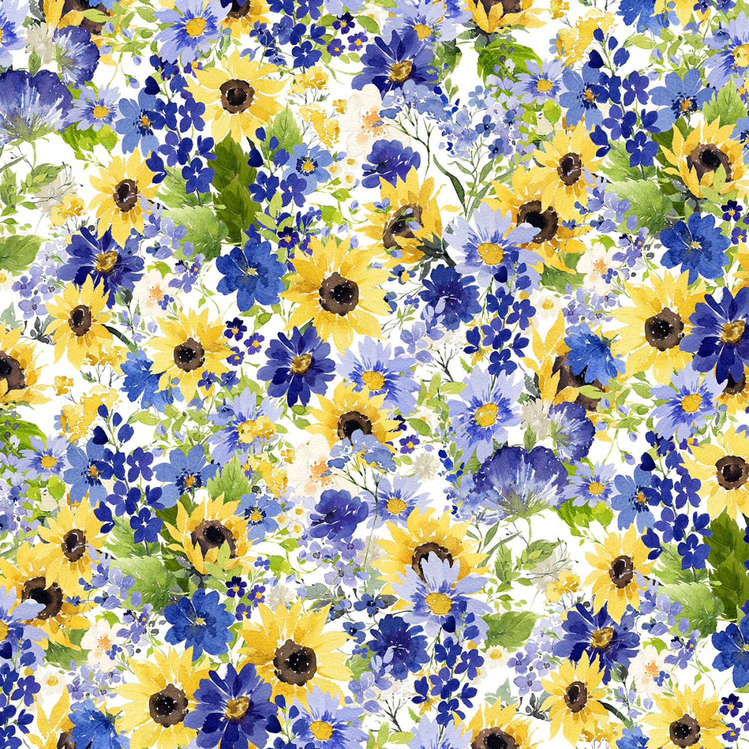 SUNFLOWER BOUQUET, WHITE PACKED FLOWERS DP, FROM CLOTHWORKS