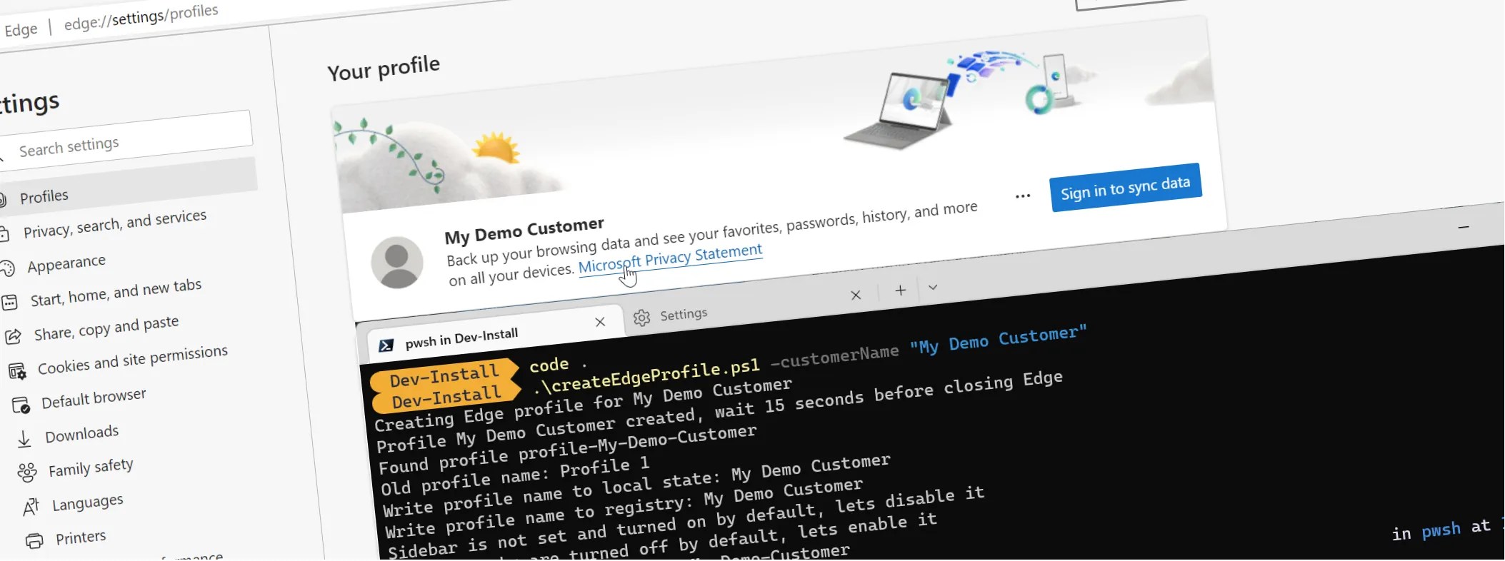 Create and configure your Edge profiles with PowerShell · CloudAppie