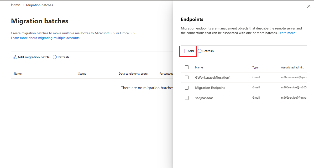 Create or Delete Migration Endpoint in Microsoft 365 (EAC)