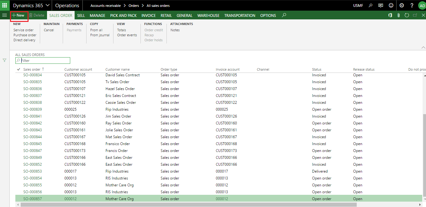 Direct Delivery (Dynamics 365 for Operations and AX 2012) CloudFronts