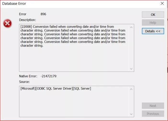 When do we get this error?