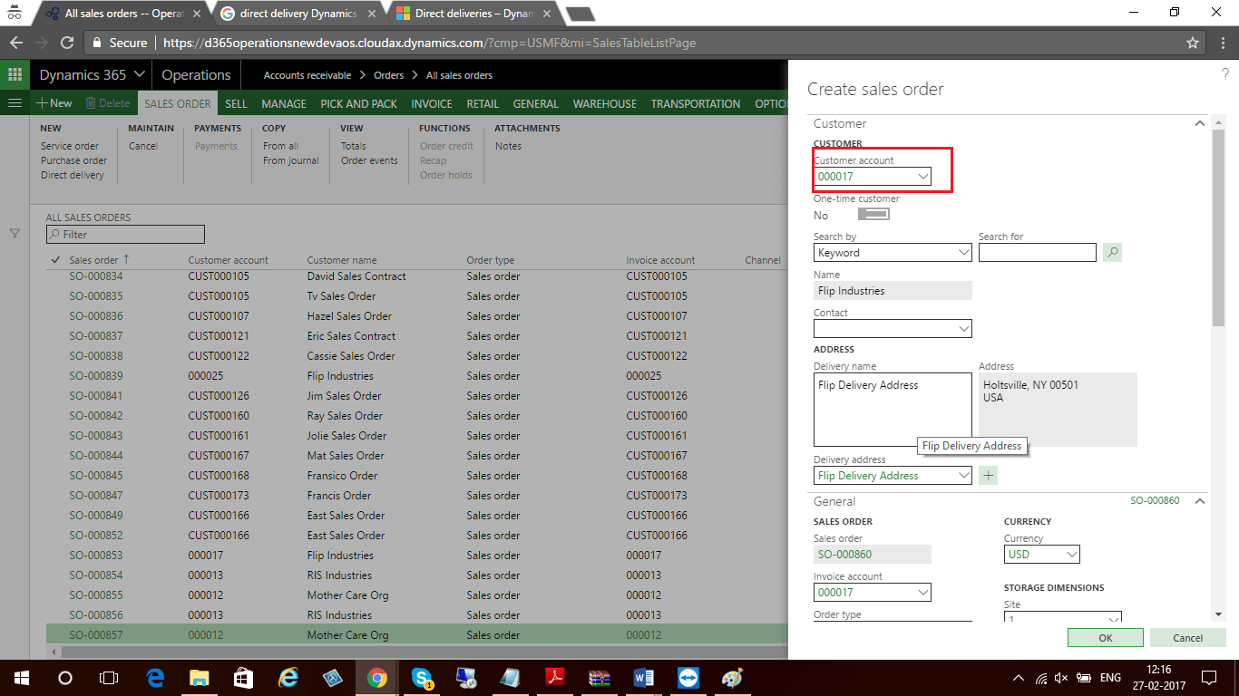 4) In the Item number dropdown, select Item. Enter quantity in