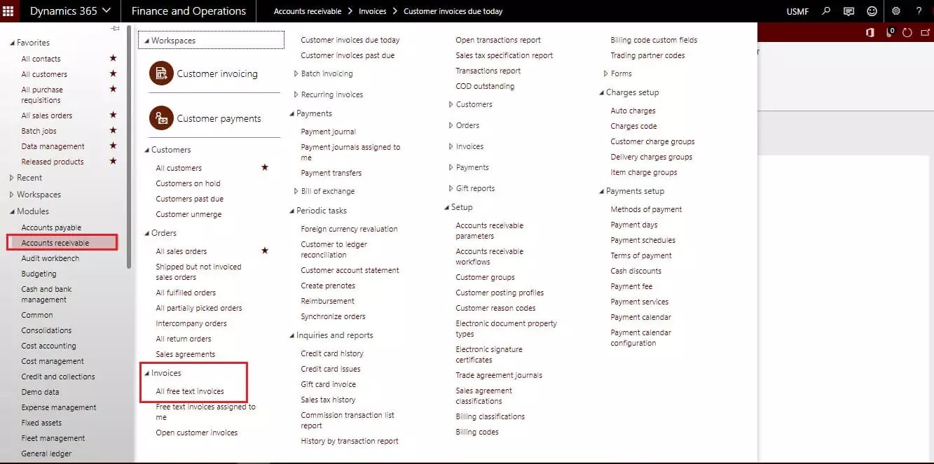 Free Text Invoice Dynamics 365 for Finance & Operations CloudFronts