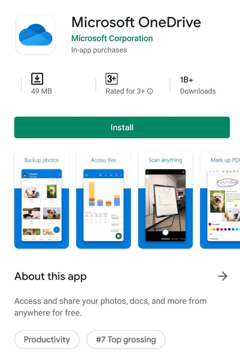 Microsoft OneDrive Android App Joins Billion Downloads Club CloudFuze