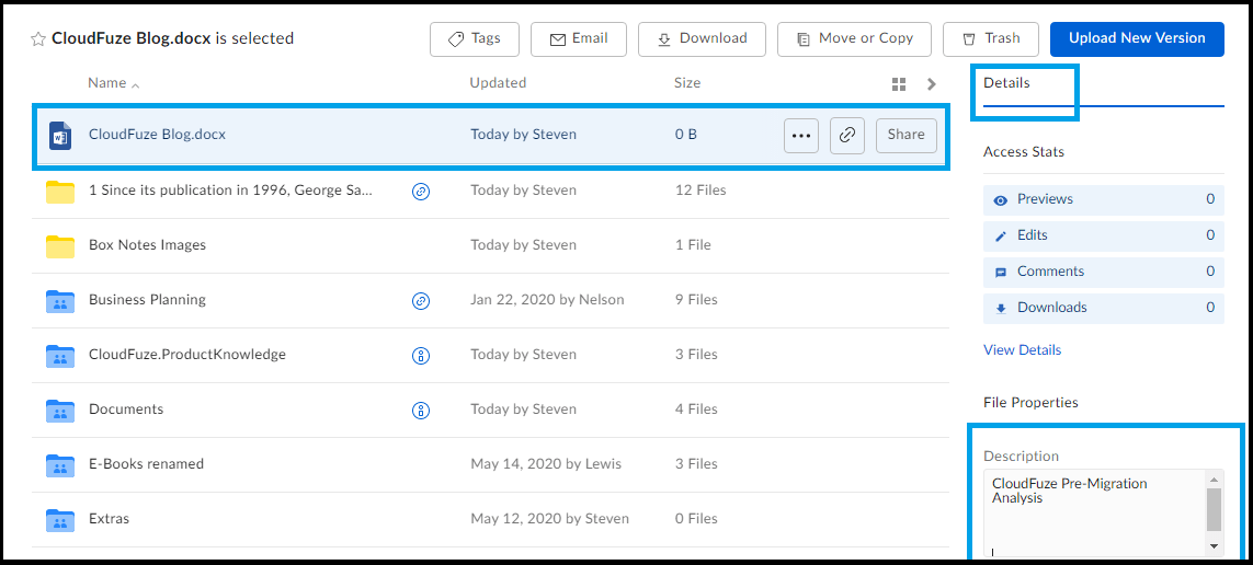 How to Add Description to a Box File or Folder