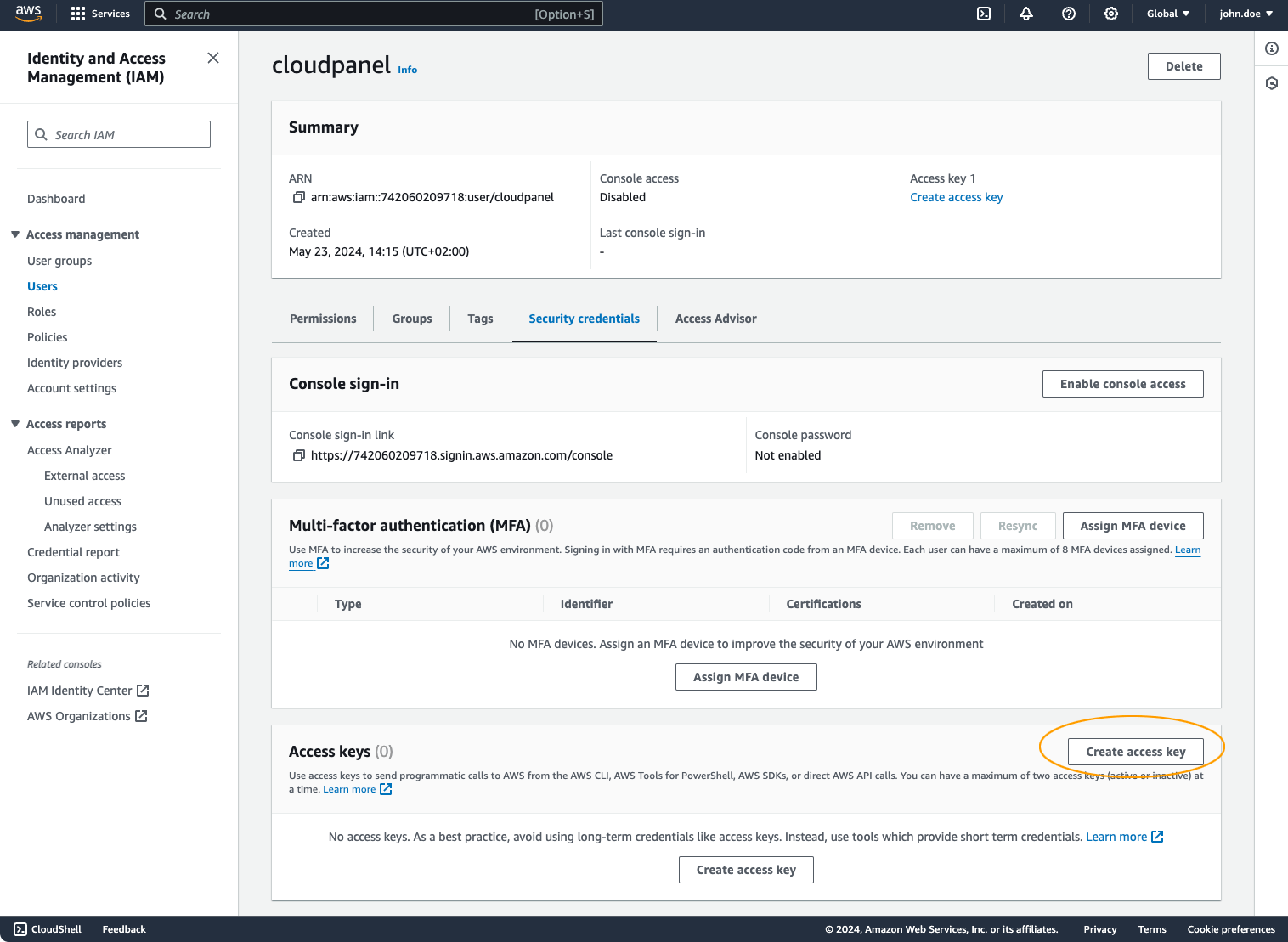 Amazon  Services CloudPanel Documentation