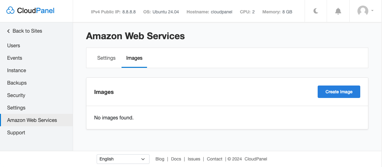 Amazon  Services CloudPanel Documentation
