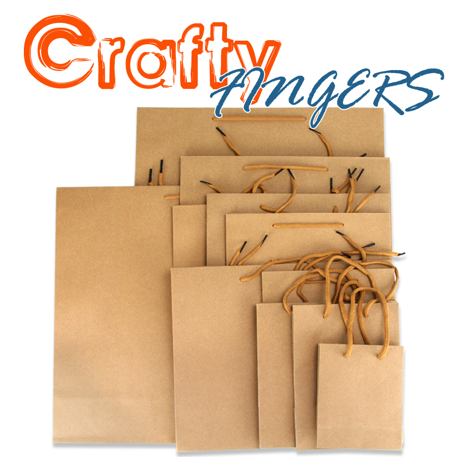 1050 BULK BROWN KRAFT CRAFT PAPER GIFT CARRY BAGS Paper HANDLES 11