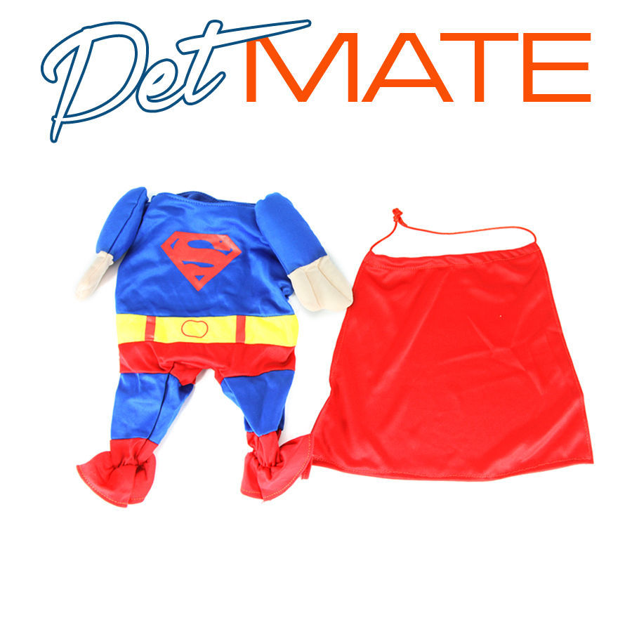 Pet Cat Dog Coat Jacket Puppy Cotton Clothes Costumes Superman Suit