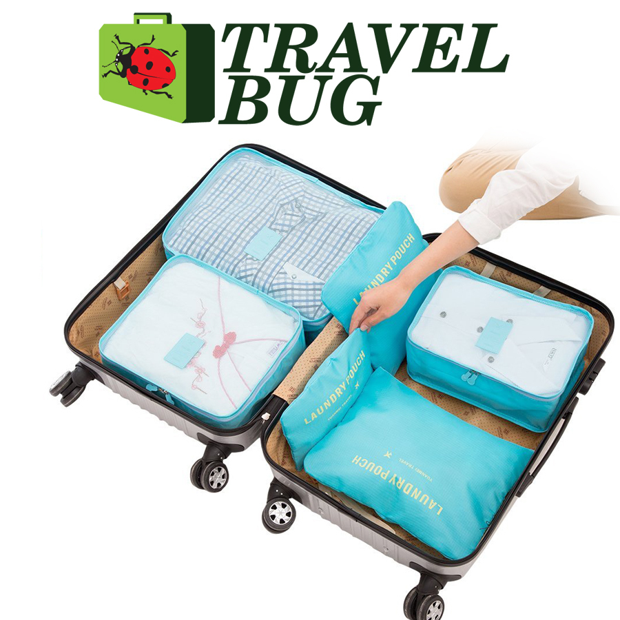 6PCS Travel Luggage Organizer Set Backpack Storage Pouches Suitcase