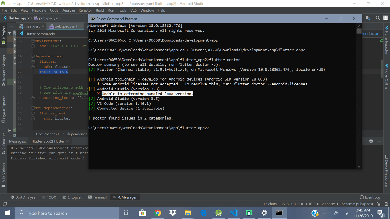 Unable to find bundled Java version Android Studio Website