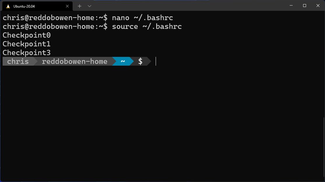 Fix for .bashrc not executing on startup in Ubuntu on Windows Subsystem