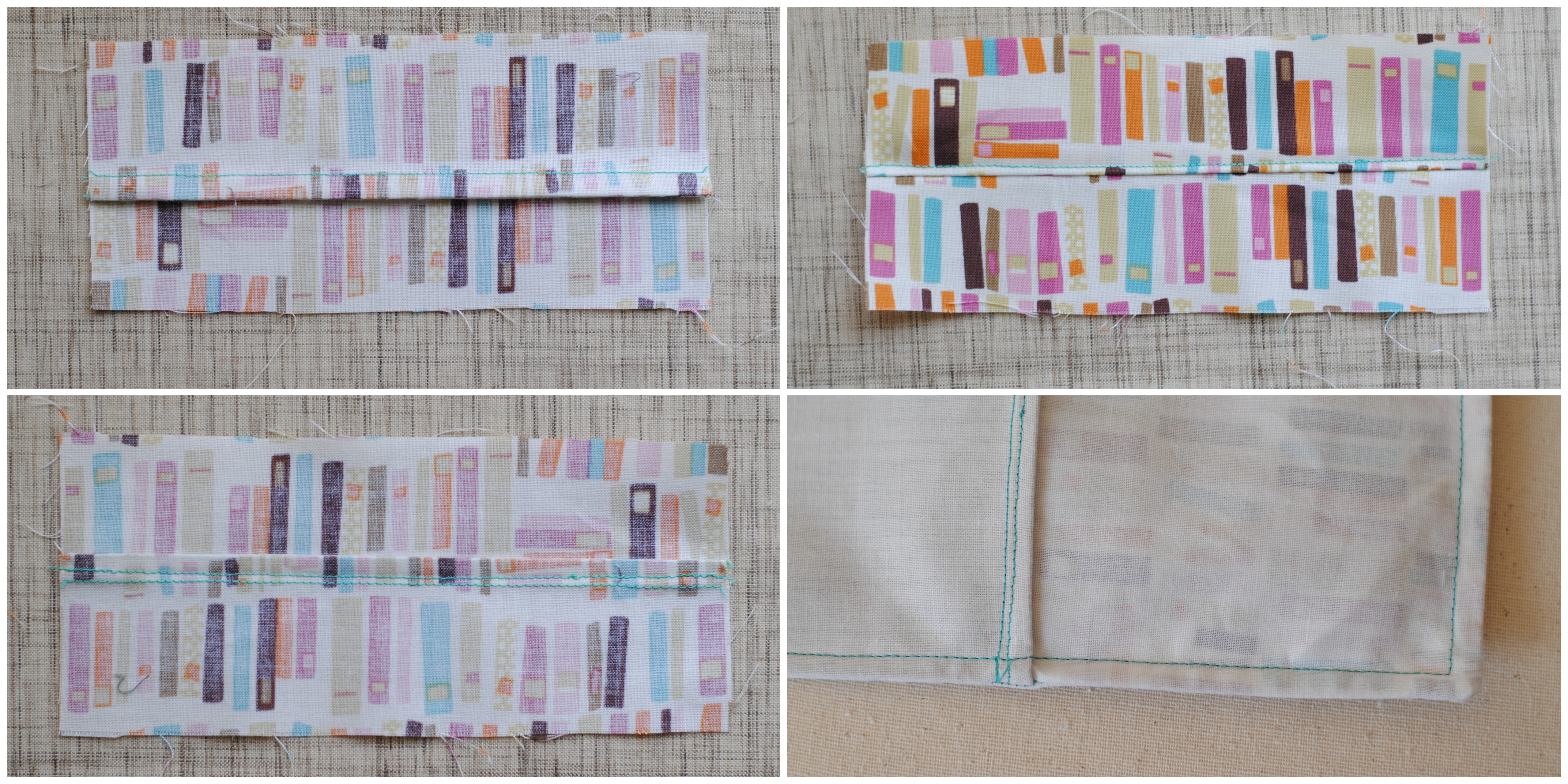 French Seams & Book Bag {Tutorial} Clover & Violet