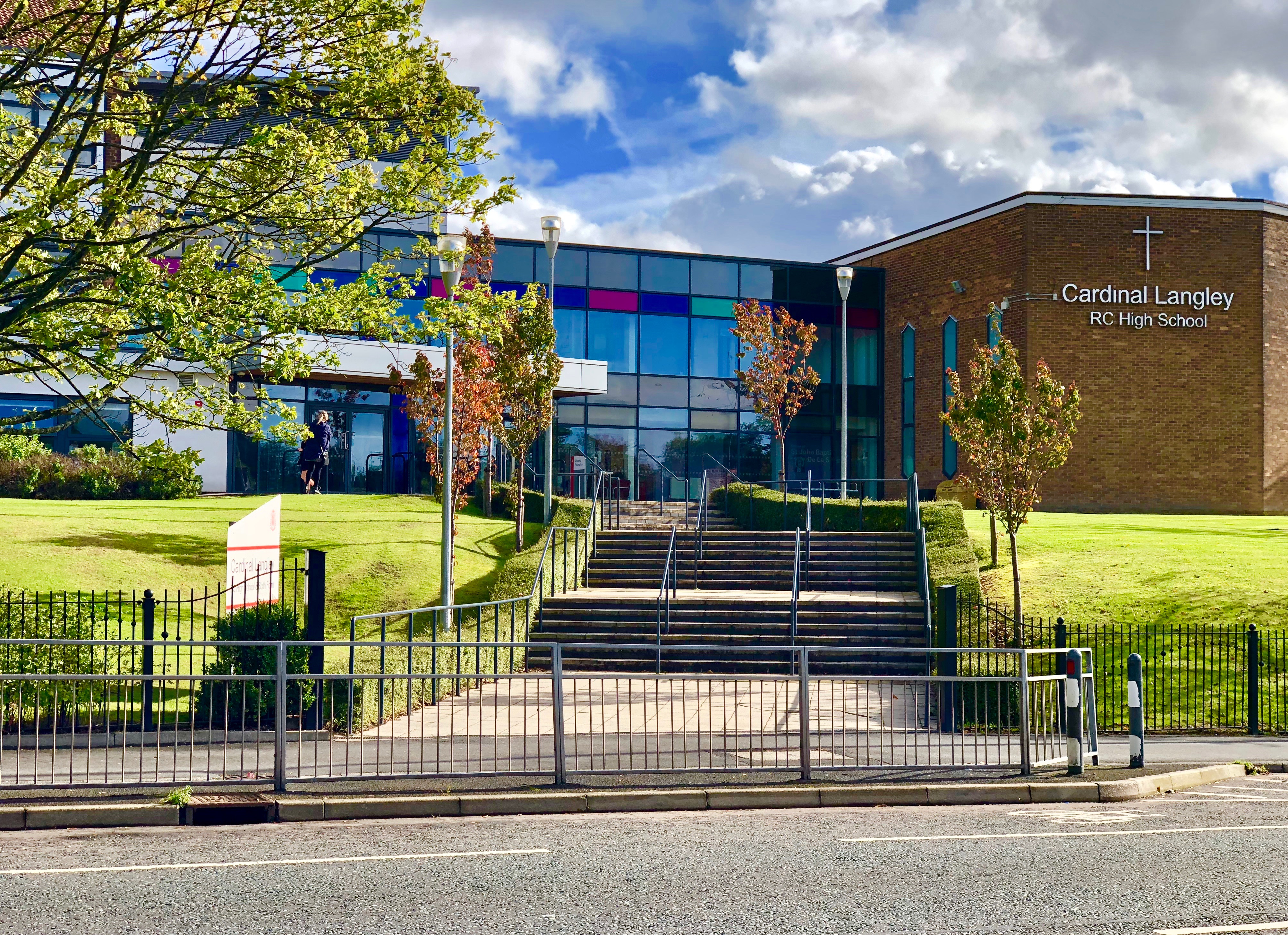 School front Cardinal Langley RC High School
