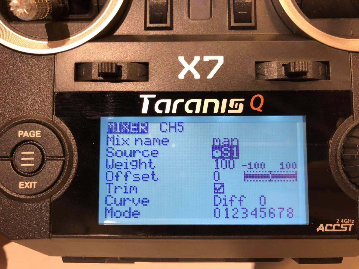 Setup Taranis Q X7 for MindPX & MindRacer Community