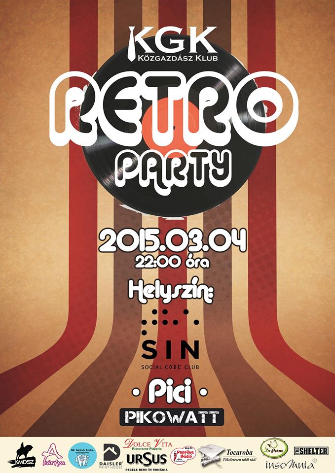KGK Retro Party The Sin Social Code Club Evenimente din Cluj Napoca