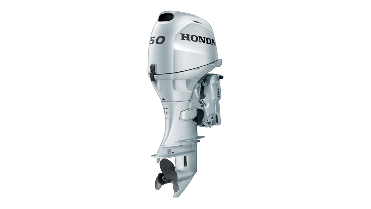 Honda 50hp Outboard, Long Shaft, Remote Control, Power Trim and Tilt