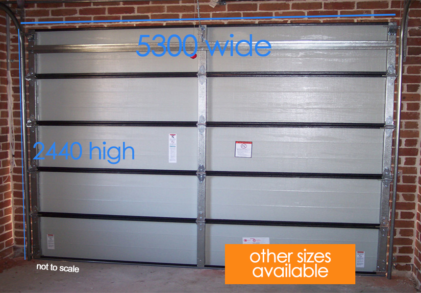 Double Sectional Garage Door. Panel Garage Door. Australian Made Garage