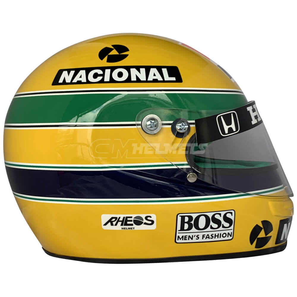 AYRTON SENNA 1990 RHEOS F1 REPLICA HELMET FULL SIZE CM Helmets