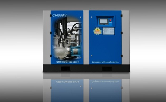 No Oil Water Injected Screw Air Compressor, Air Compressor Without Oil