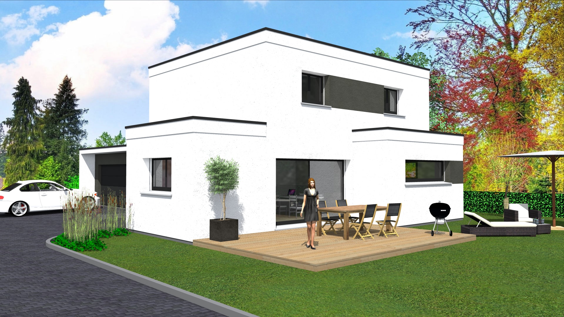 de maitrise d�oeuvre C² Maisons moderne toit