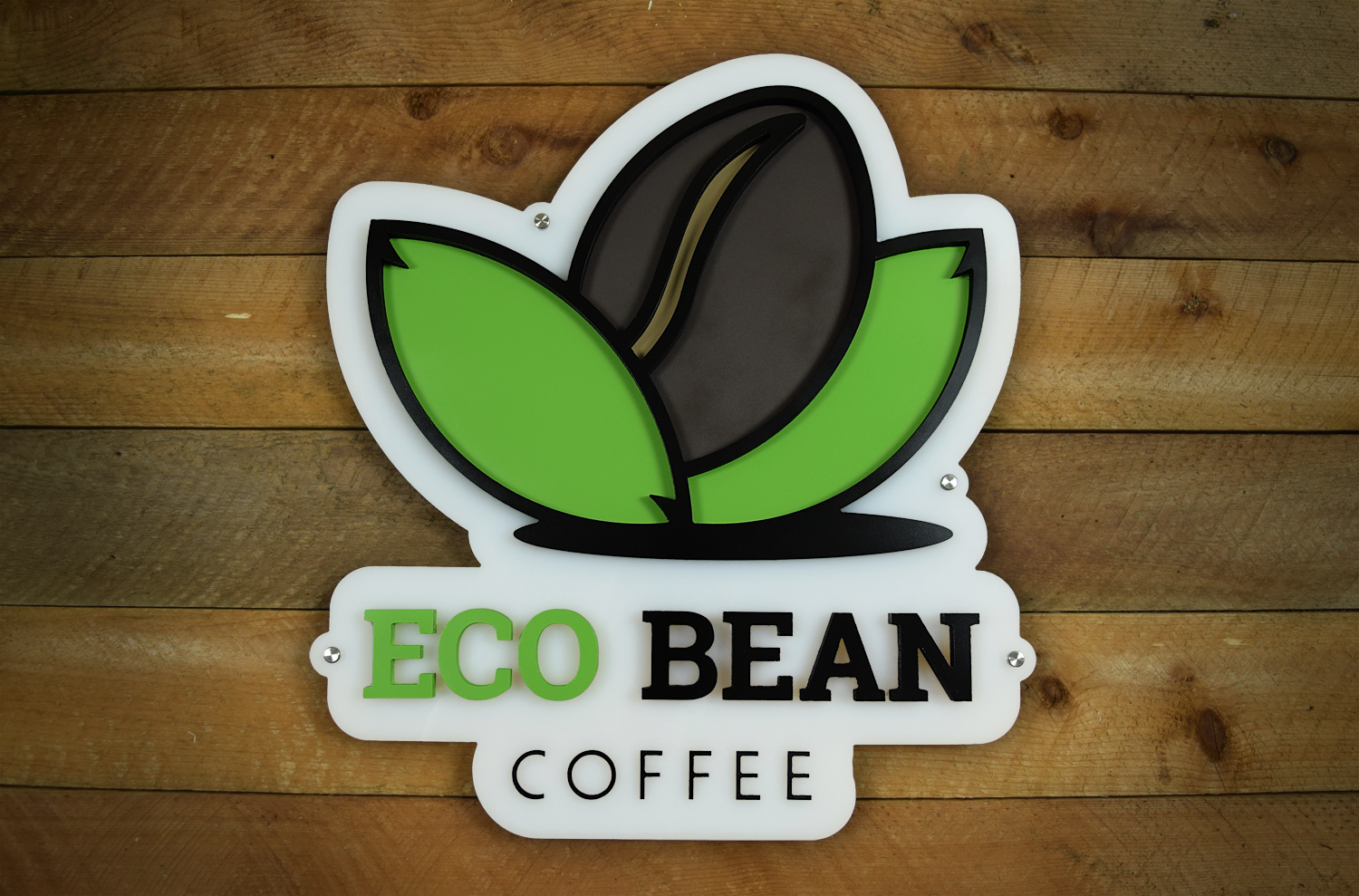 Eco Bean Coffee Dimensional Sign Christian Moist
