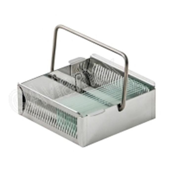 Stainless Steel Slide Staining Rack for 25 Glass Slides C&M Scientific Ltd