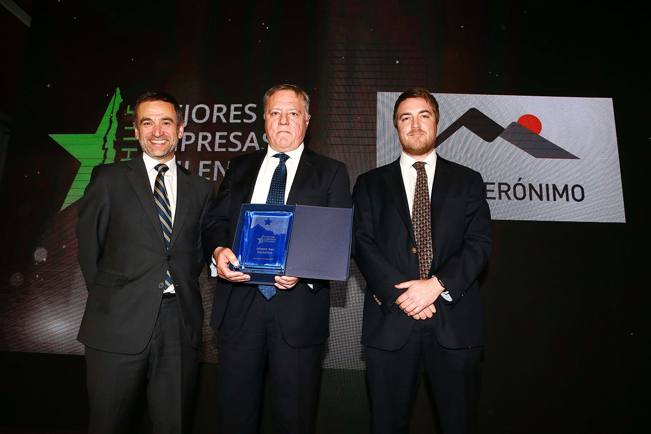 Minera San Gerónimo entre las Mejores Empresas Chilenas Minera San